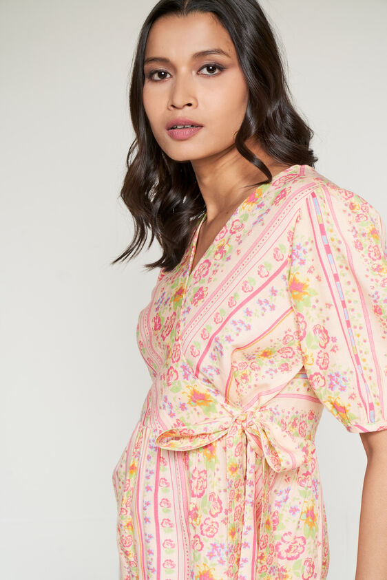 Shorts sleeve Top, Peach, image 3
